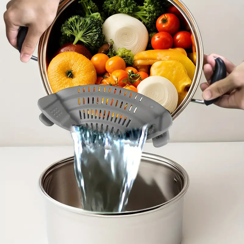 Escorredor de Panela de Silicone Ajustável – Praticidade e Versatilidade para sua Cozinha