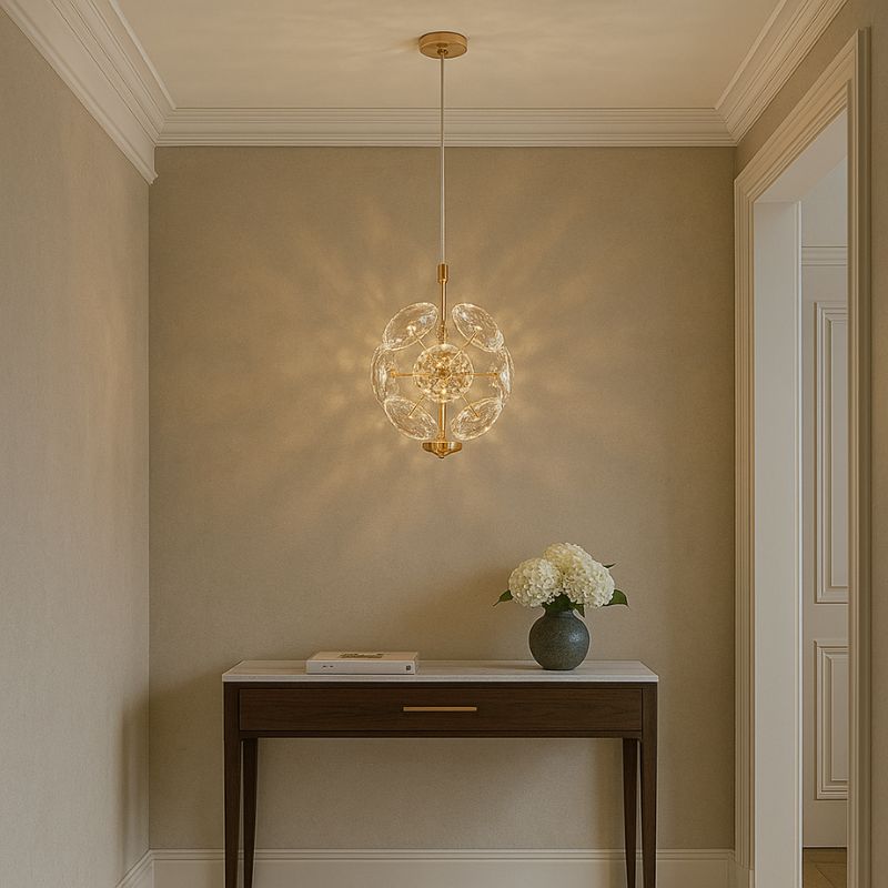 Lustre Pendente de Luxo Cristal em Vidro K9 Ducale LEDZ