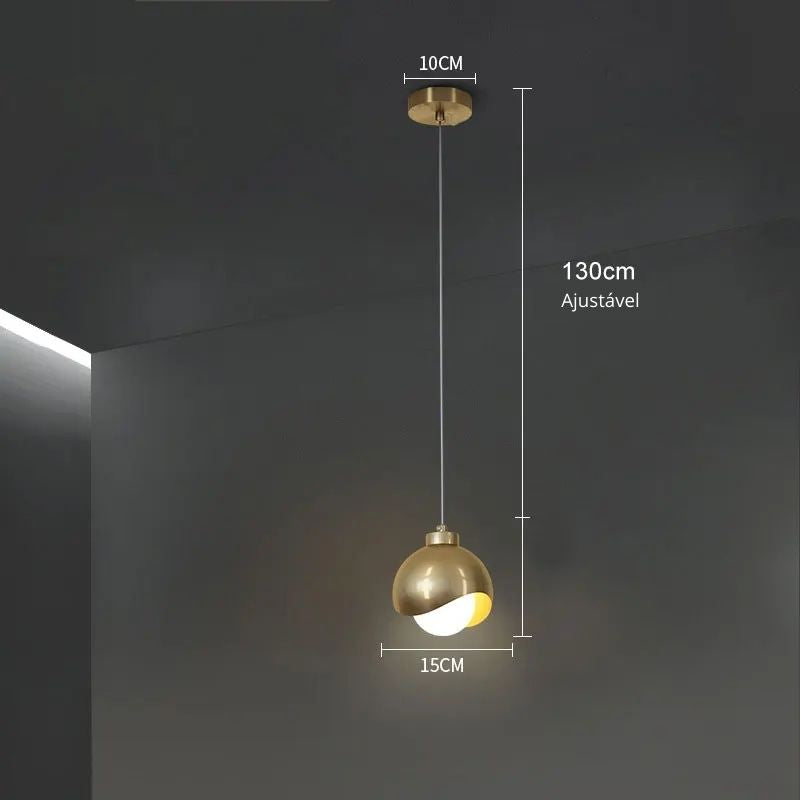 Lustre Pendente de Luxo Minimalista Small Lamp Led