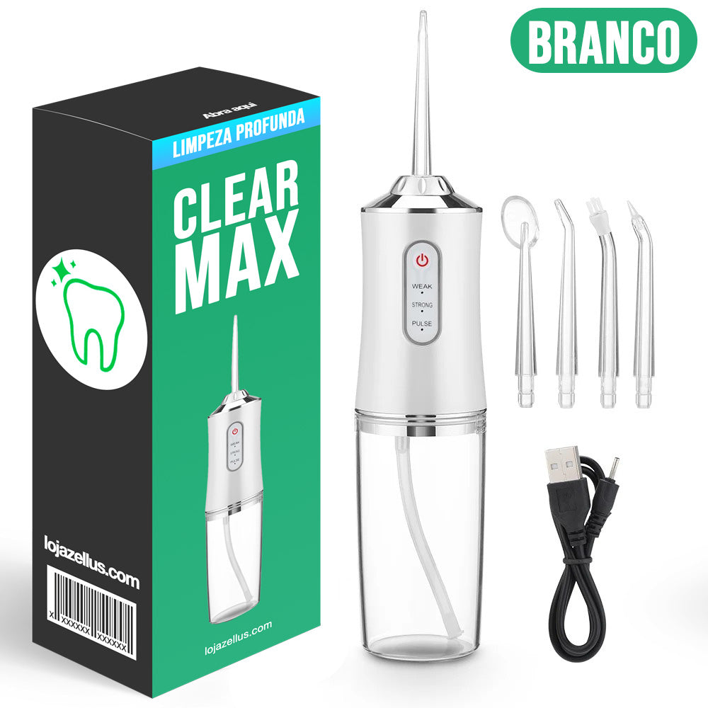 ClearMax - Irrigador Oral Recarregável, Limpeza em 360º