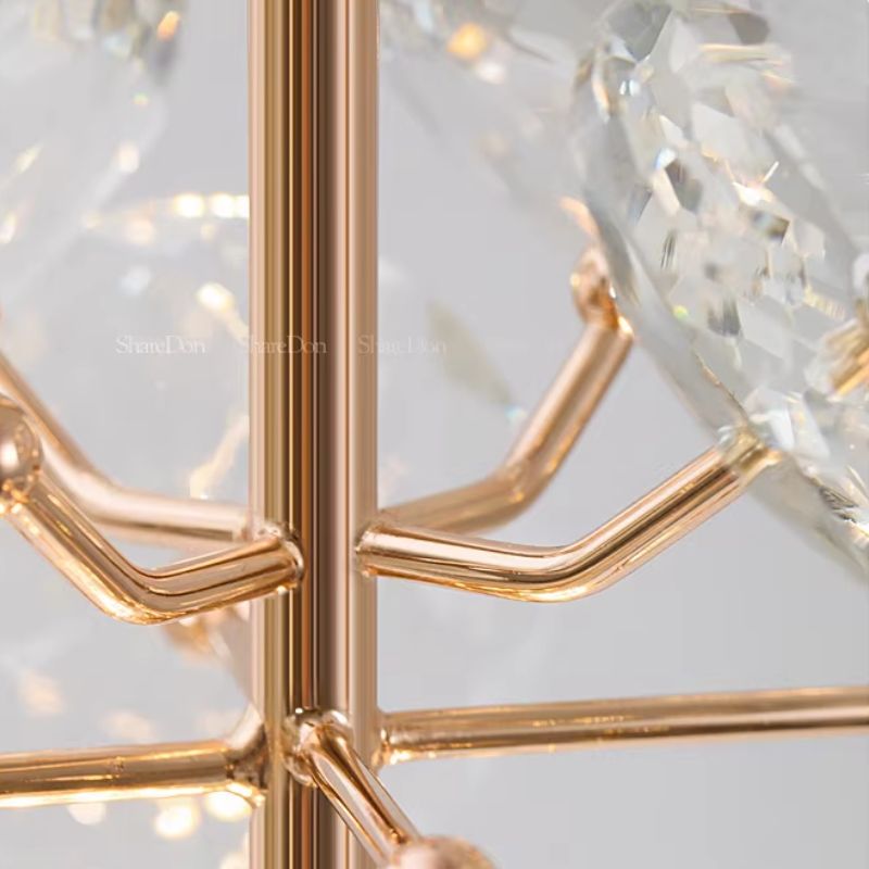 Lustre Pendente de Luxo Cristal em Vidro K9 Ducale LEDZ