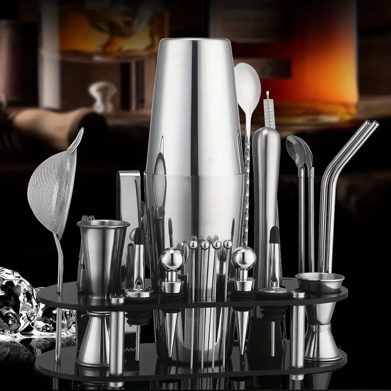Kit Bartender 22 Peças para Drinks Perfeitos - DrinkMaster Pro