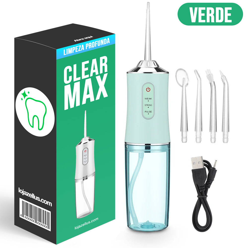 ClearMax - Irrigador Oral Recarregável, Limpeza em 360º