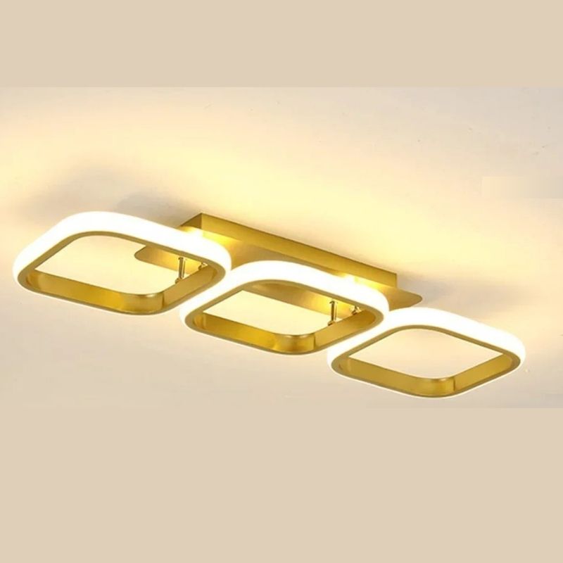 Últimas Unidades – 30% OFF | Luminária de Teto Plafon Arco Triplo