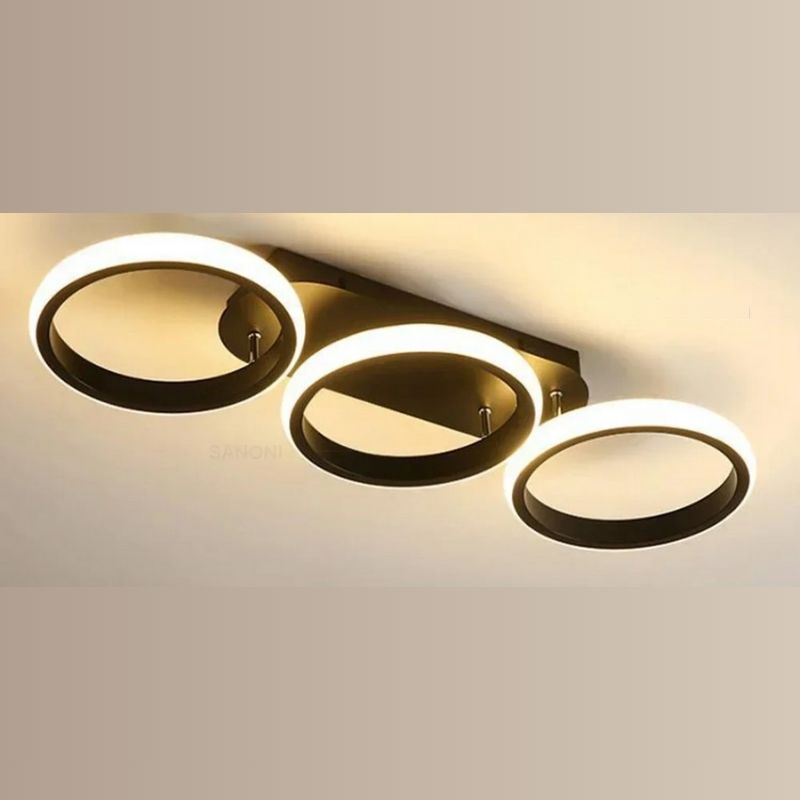 Últimas Unidades – 30% OFF | Luminária de Teto Plafon Arco Triplo