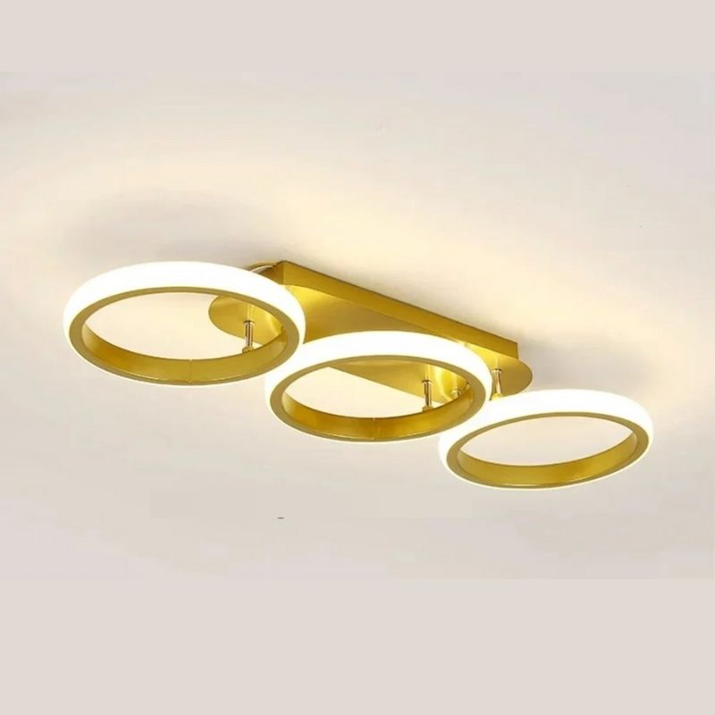 Últimas Unidades – 30% OFF | Luminária de Teto Plafon Arco Triplo