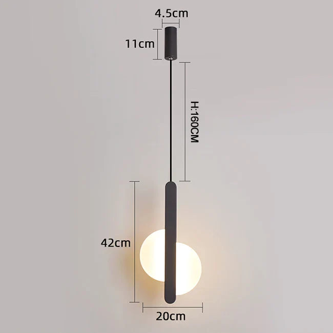 Lustre Pendente Moderno Meia Esfera Led