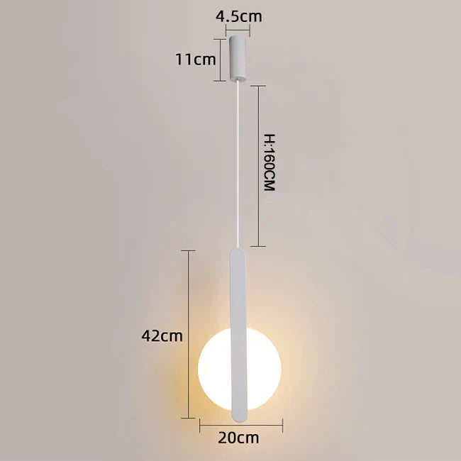 Lustre Pendente Moderno Meia Esfera Led