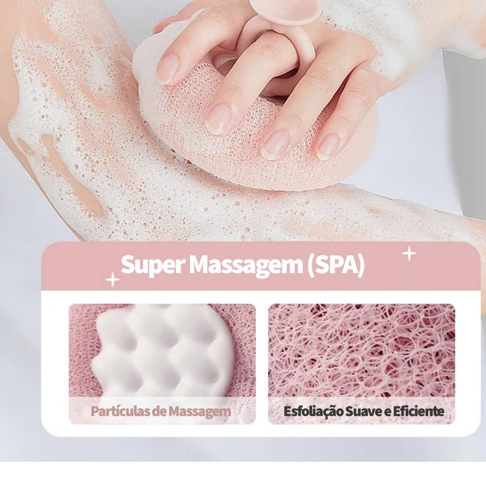 Esponja de Banho Antibacteriana e Revitalizante – Limpeza Profunda e Esfoliação Suave