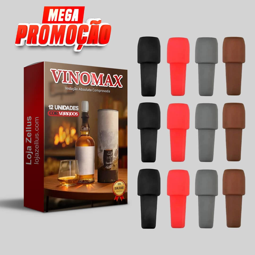 VinoMax - Mantenha seu Vinho Fresco por Muito Mais Tempo (PROMOÇÃO)