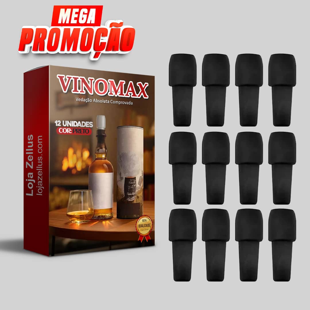 VinoMax - Mantenha seu Vinho Fresco por Muito Mais Tempo (PROMOÇÃO)
