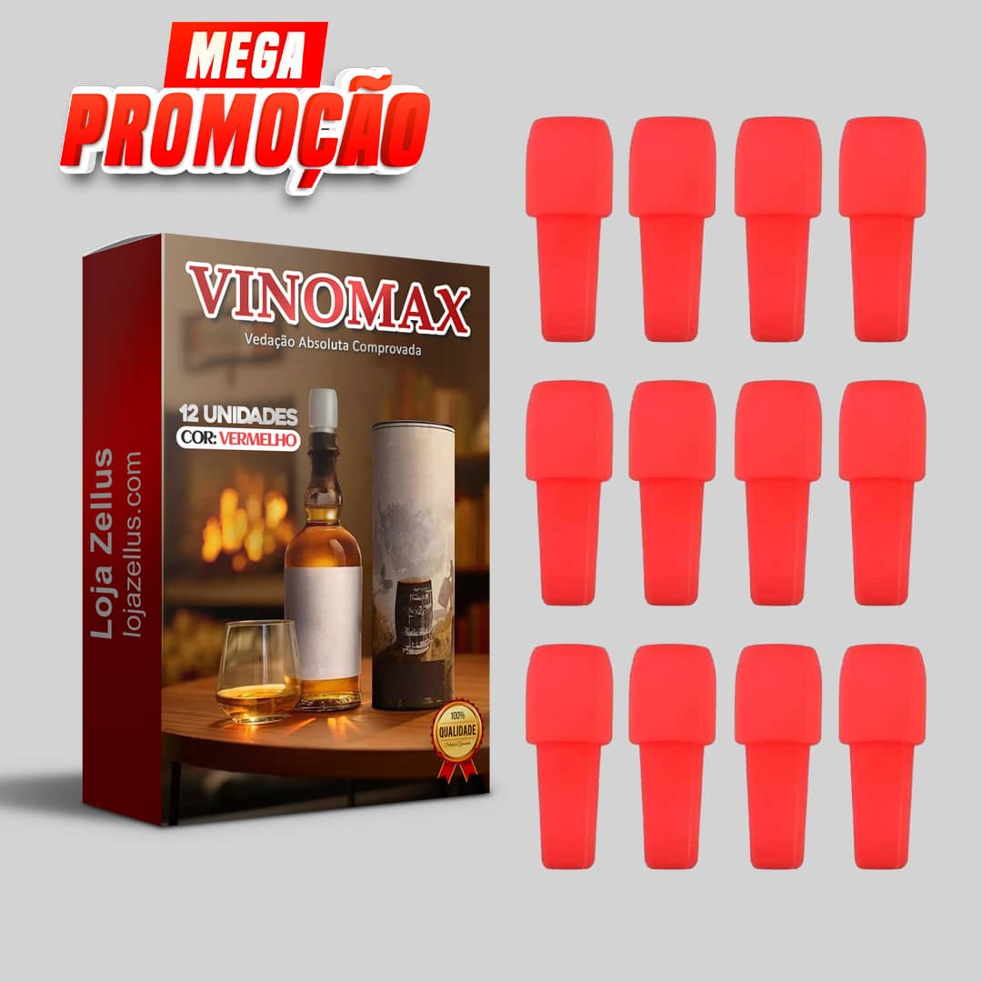 VinoMax - Mantenha seu Vinho Fresco por Muito Mais Tempo (PROMOÇÃO)