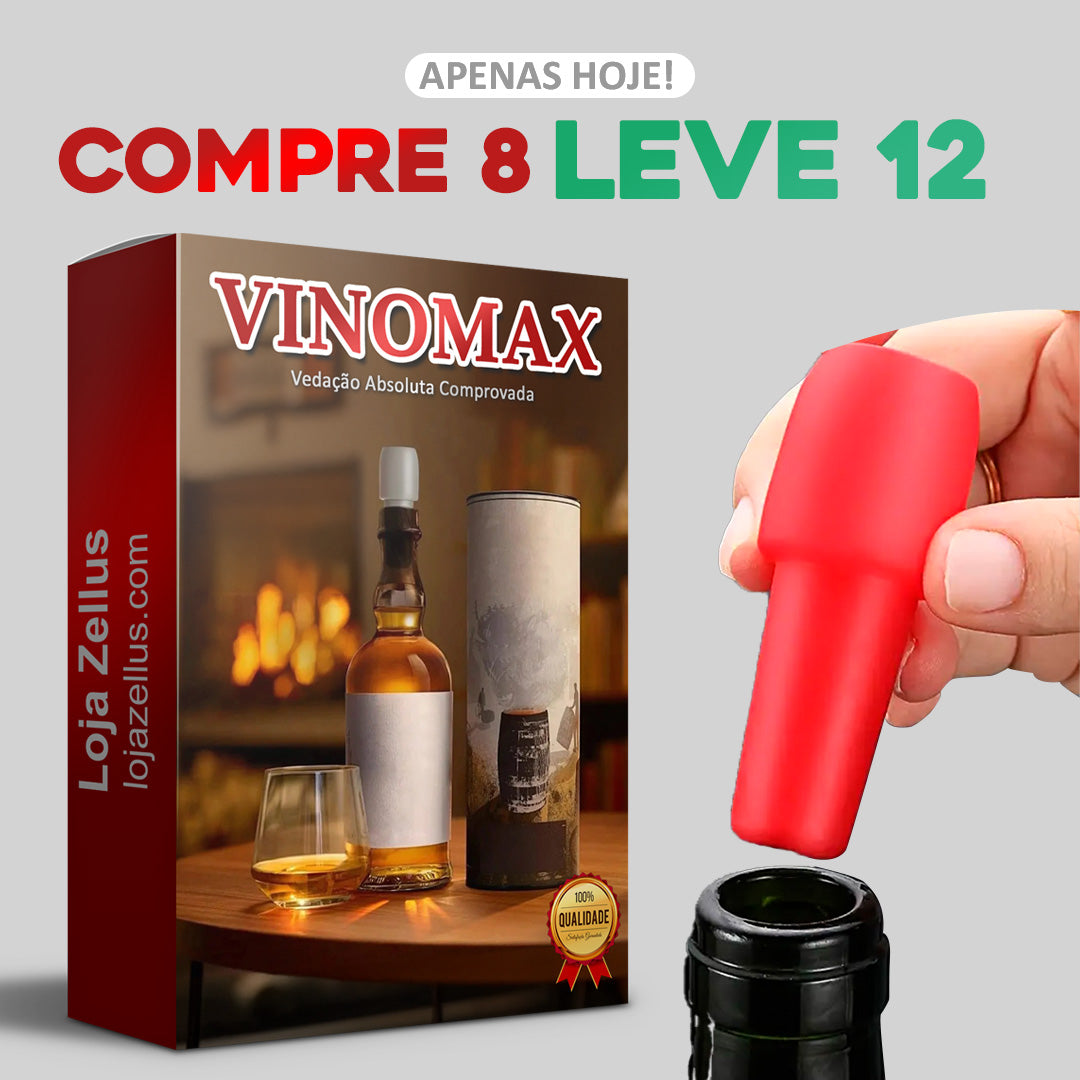 VinoMax - Mantenha seu Vinho Fresco por Muito Mais Tempo (PROMOÇÃO)