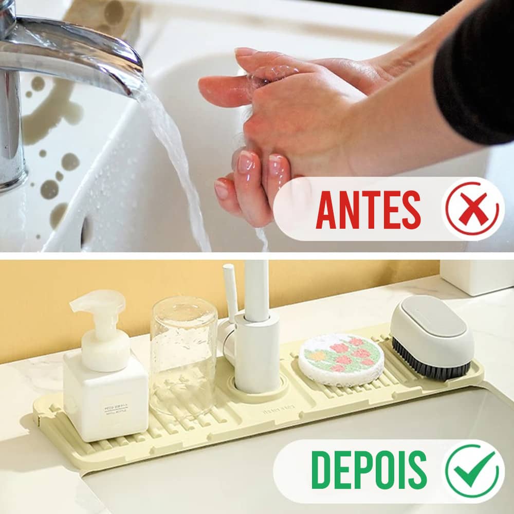 Protetor de Silicone para Pia – Encaixe Antivazamento