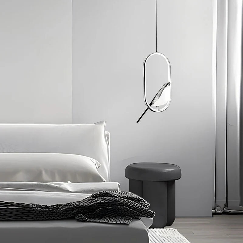 Lustre Pendente de Luxo Pássaro Magpie Led