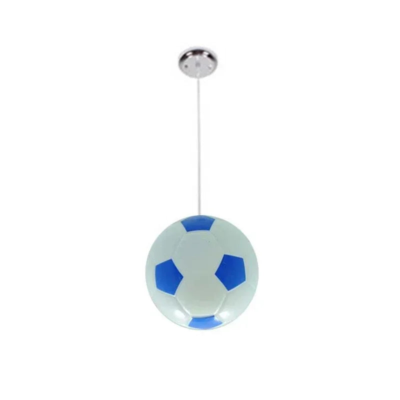 Lustre Pendente Moderno Para Quarto Infantil Bola de Futebol/Basquete Led- 20cmx20cm