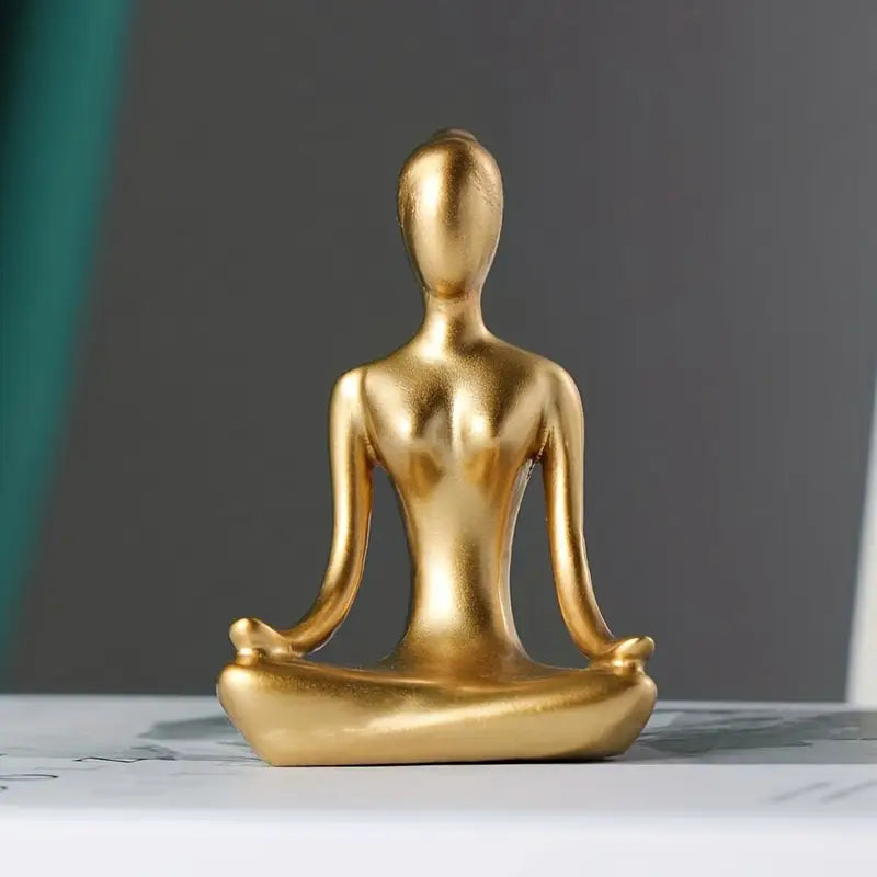 Estátua Mulher Meditando Yoga