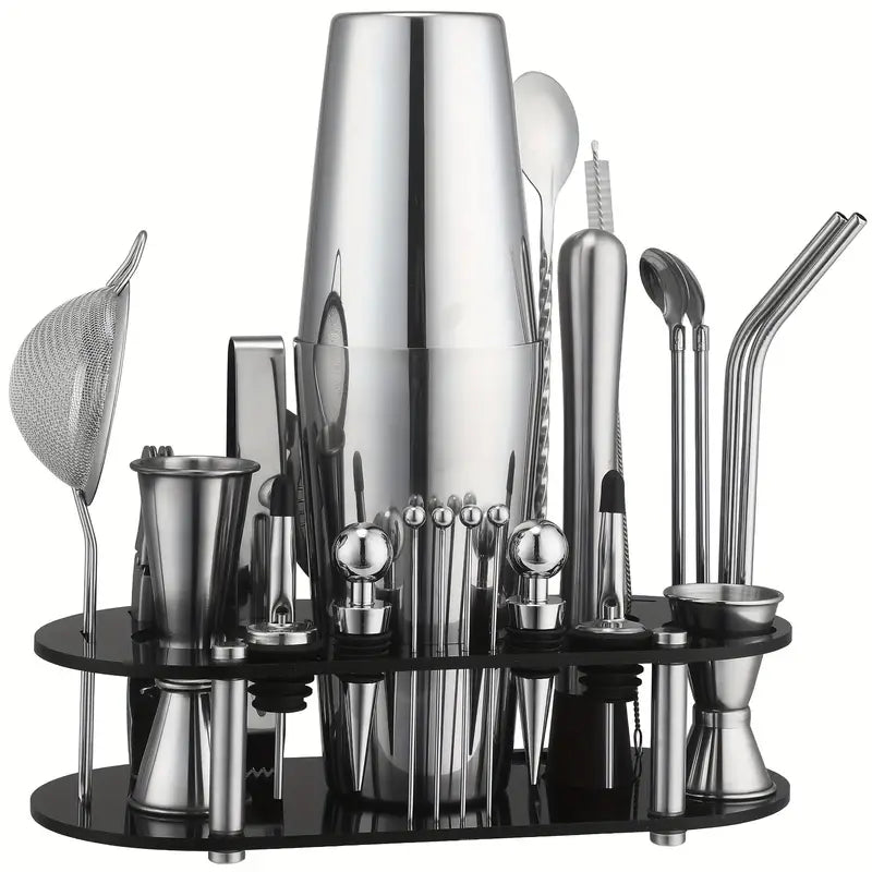Kit Bartender 22 Peças para Drinks Perfeitos - DrinkMaster Pro