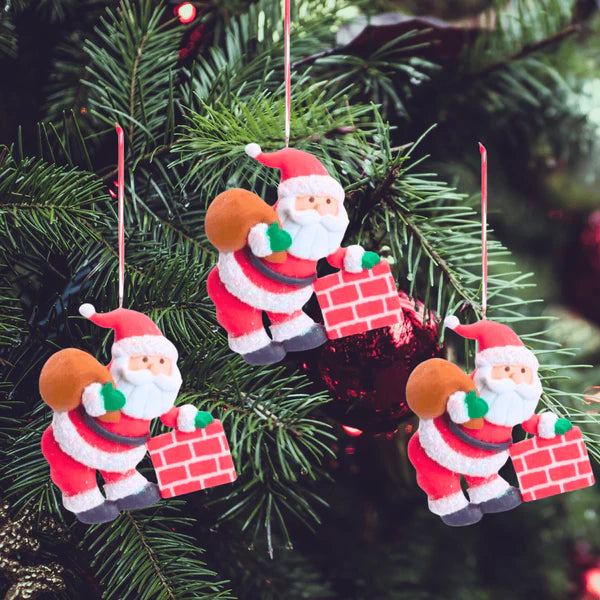 Enfeite de Natal Papai Noel 3pcs