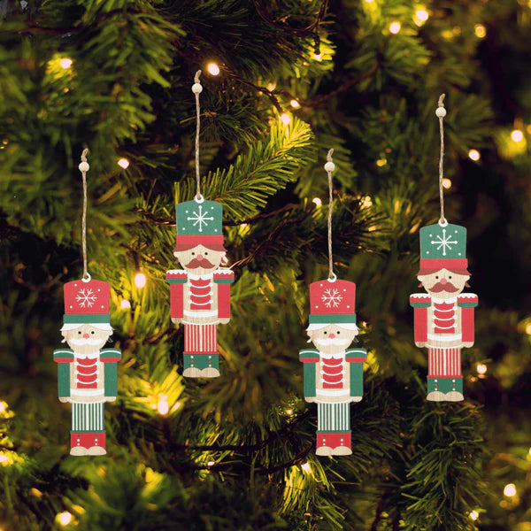 Enfeite de Natal Soldado Chumbo 4pcs