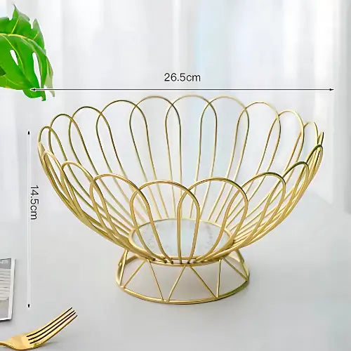Fruteira de mesa Moderna de Metal Premium Luxo