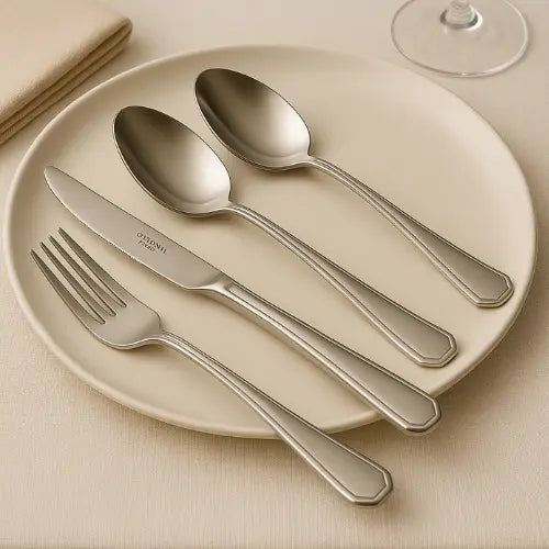 Jogo de Talheres em Inox Prata Luxo 48 peças