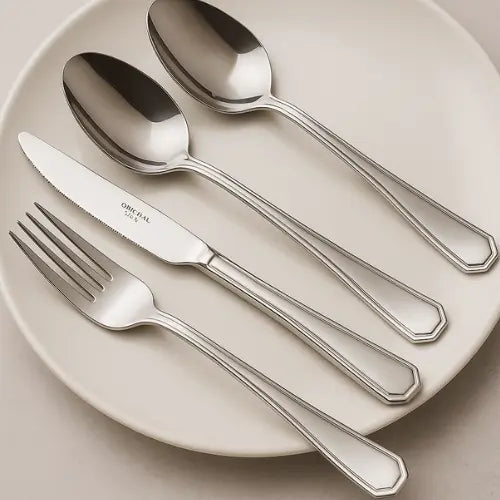 Jogo de Talheres em Inox Prata Luxo 48 peças