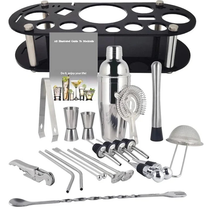 Kit Bartender 22 Peças para Drinks Perfeitos - DrinkMaster Pro