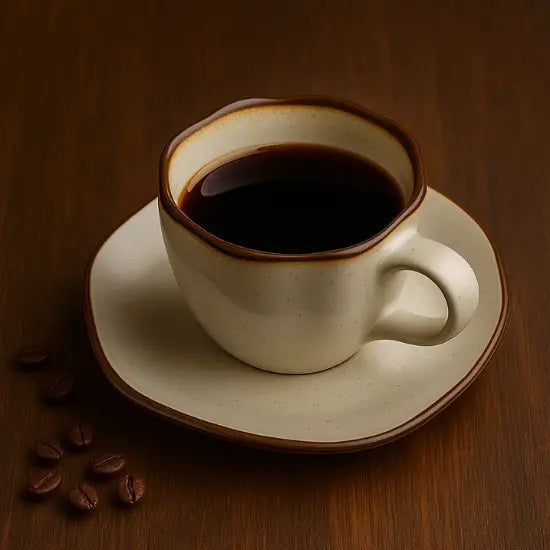 Conjunto de Xicaras de Chá e Café Europeu Porcelana Luxo 6 peças 200ml