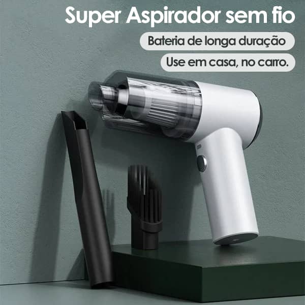 AspiraMax - Aspirador de Pó Portátil Turbo Para Casa e Carro