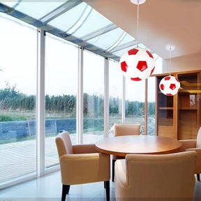 Lustre Pendente Moderno Para Quarto Infantil Bola de Futebol/Basquete Led- 20cmx20cm