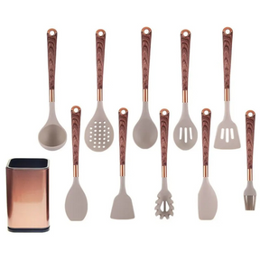 Kit de Utensílios de Cozinha em Silicone Antirrisco