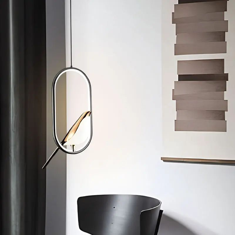 Lustre Pendente de Luxo Pássaro Magpie Led