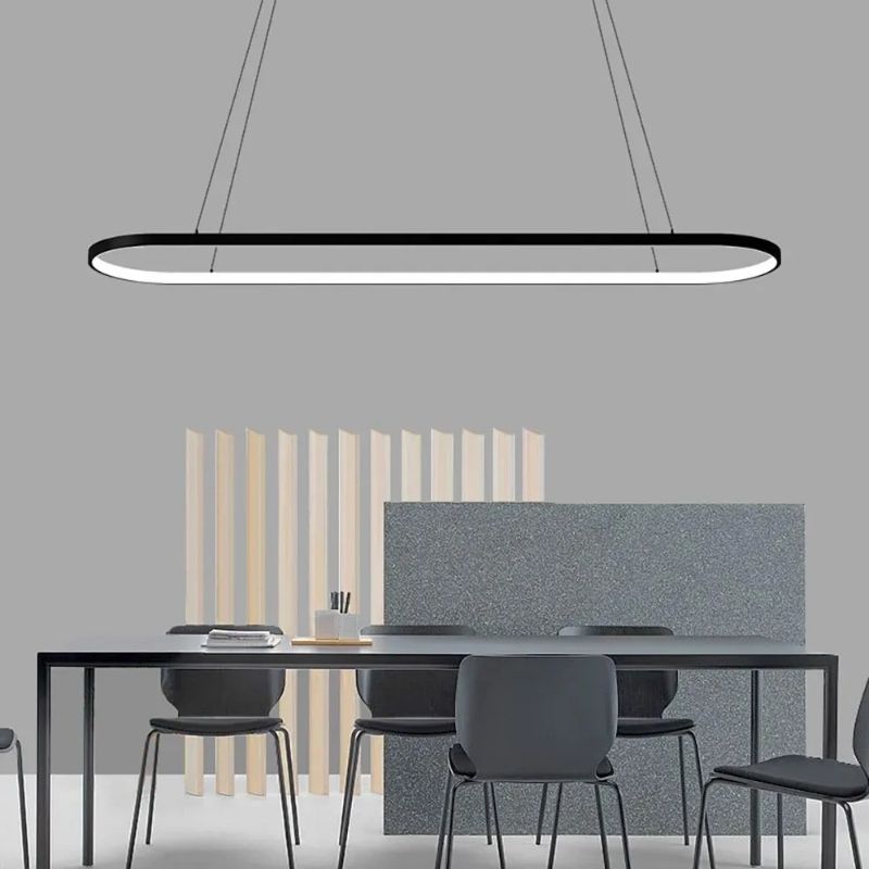 Lustre Pendente Moderno Minimalista Elipse Ledz - 70cm/90cm