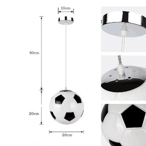Lustre Pendente Moderno Para Quarto Infantil Bola de Futebol/Basquete Led- 20cmx20cm