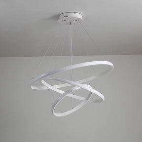 Lustre Pendente de Luxo Minimalista Allure LEDZ - 3 ou 4 Anéis Grandes - 20cm/40cm/60cm/80cm