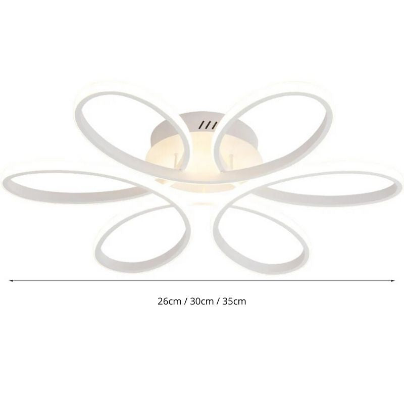 Luminária de Teto Plafon Flower Led - Branco - 26cm - Luz Fria