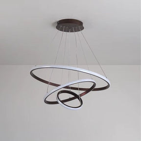 Lustre Pendente de Luxo Minimalista Allure LEDZ - 3 ou 4 Anéis Grandes - 20cm/40cm/60cm/80cm