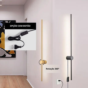 Luminária Arandela de Parede Lancelot Ajustável - Branca - Luz Quente