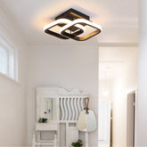 Últimas Unidades – 30% OFF | Luminária de Teto Plafon Aro Duplo Quadrado - Branco