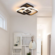 Últimas Unidades – 30% OFF | Luminária de Teto Plafon Aro Duplo Quadrado - Branco