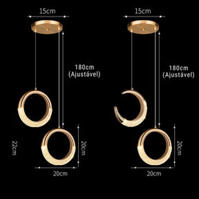 Lustre Pendente de Luxo Led - Belle D'Or