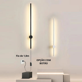 Luminária Arandela de Parede Lancelot Ajustável - Branca - Luz Quente