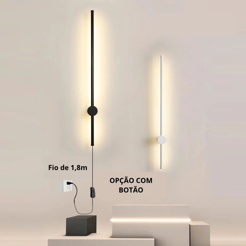 Luminária Arandela de Parede Lancelot Ajustável - Branca - Luz Quente