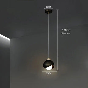 Lustre Pendente de Luxo Minimalista Small Lamp Led