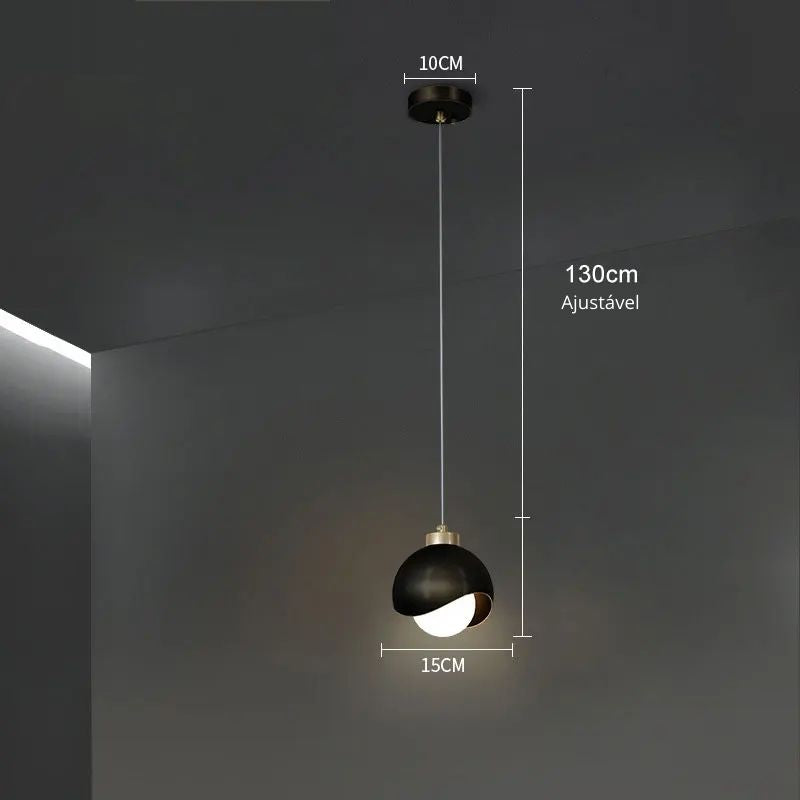 Lustre Pendente de Luxo Minimalista Small Lamp Led