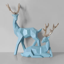 Decoração de Mesa Estátua Cervo 2 Peças em Resina