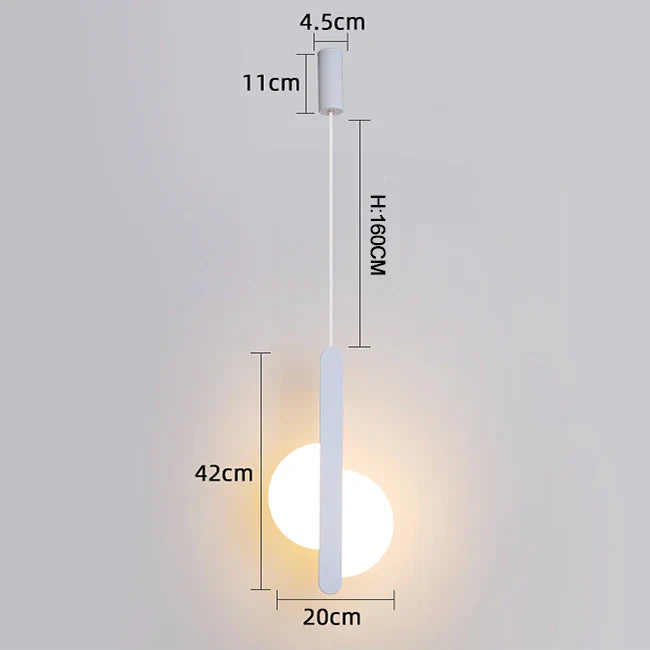 Lustre Pendente Moderno Meia Esfera Led