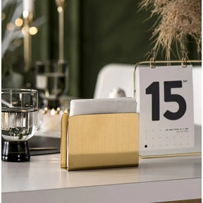 Porta Guardanapo Dourado – Aço Inox