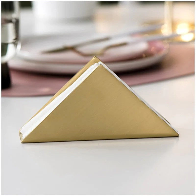 Porta Guardanapo Dourado – Aço Inox